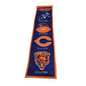 Chicago Bears Logo Evolution Heritage Banner